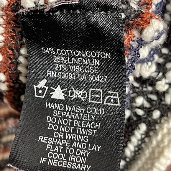 NIC+ZOE Fireside Linen Blend Cardy Ombre Womens XS Open Knit Cardigan Textured - Picture 5 of 8